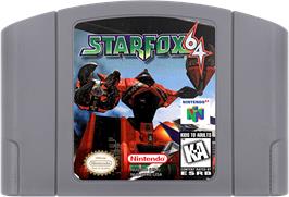 Cartridge artwork for Star Fox 64 on the Nintendo N64.