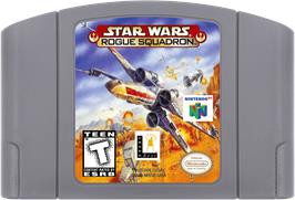 Cartridge artwork for Star Wars: Rogue Squadron on the Nintendo N64.