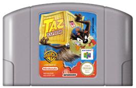 Cartridge artwork for Taz Express on the Nintendo N64.