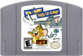 Cartridge artwork for Tom and Jerry: Fists of Furry on the Nintendo N64.