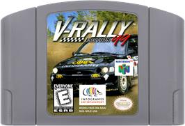 Cartridge artwork for V-Rally Edition 99 on the Nintendo N64.