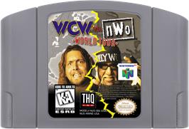 Cartridge artwork for WCW vs. NWO: World Tour on the Nintendo N64.
