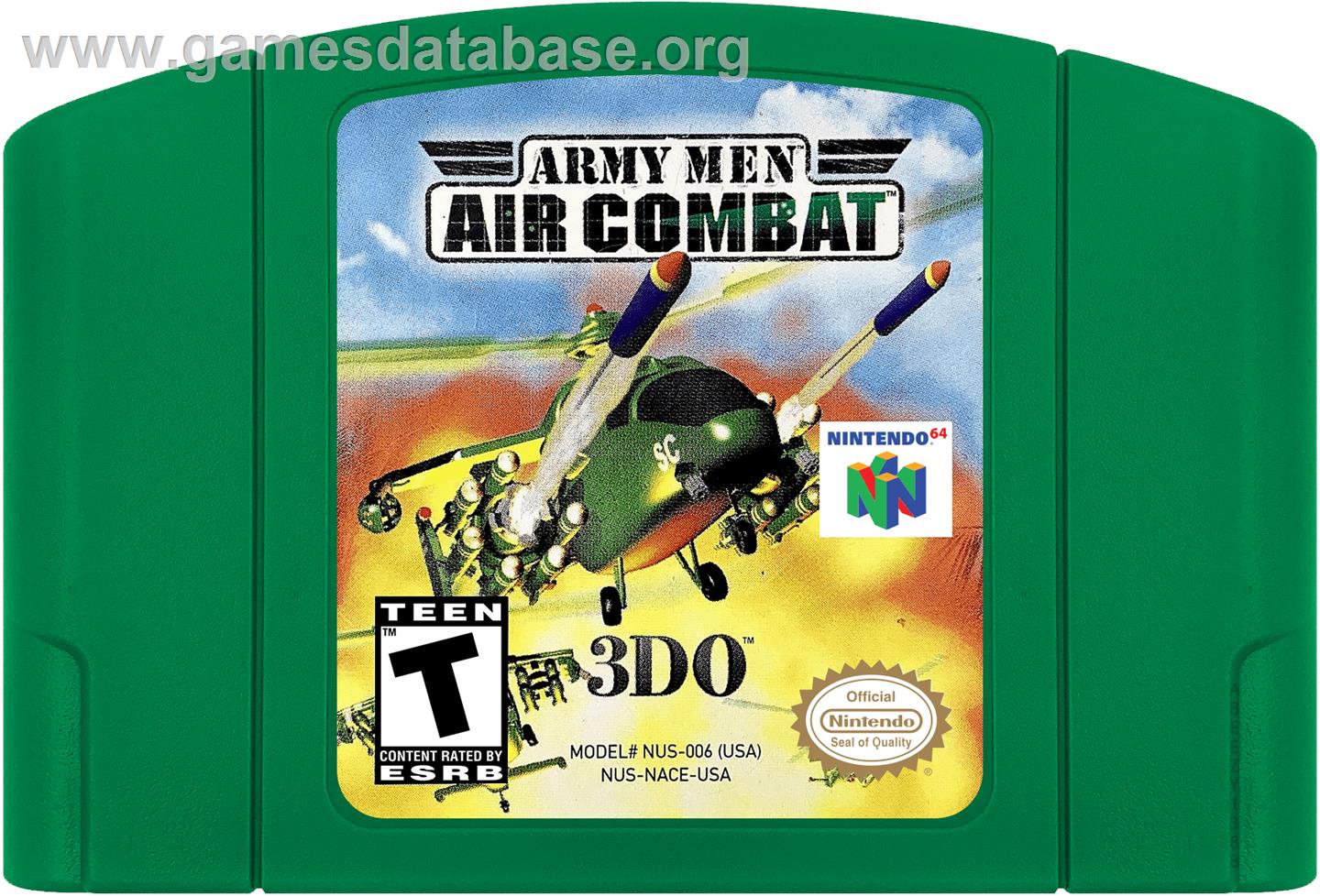 Army Men: Air Combat - Nintendo N64 - Artwork - Cartridge
