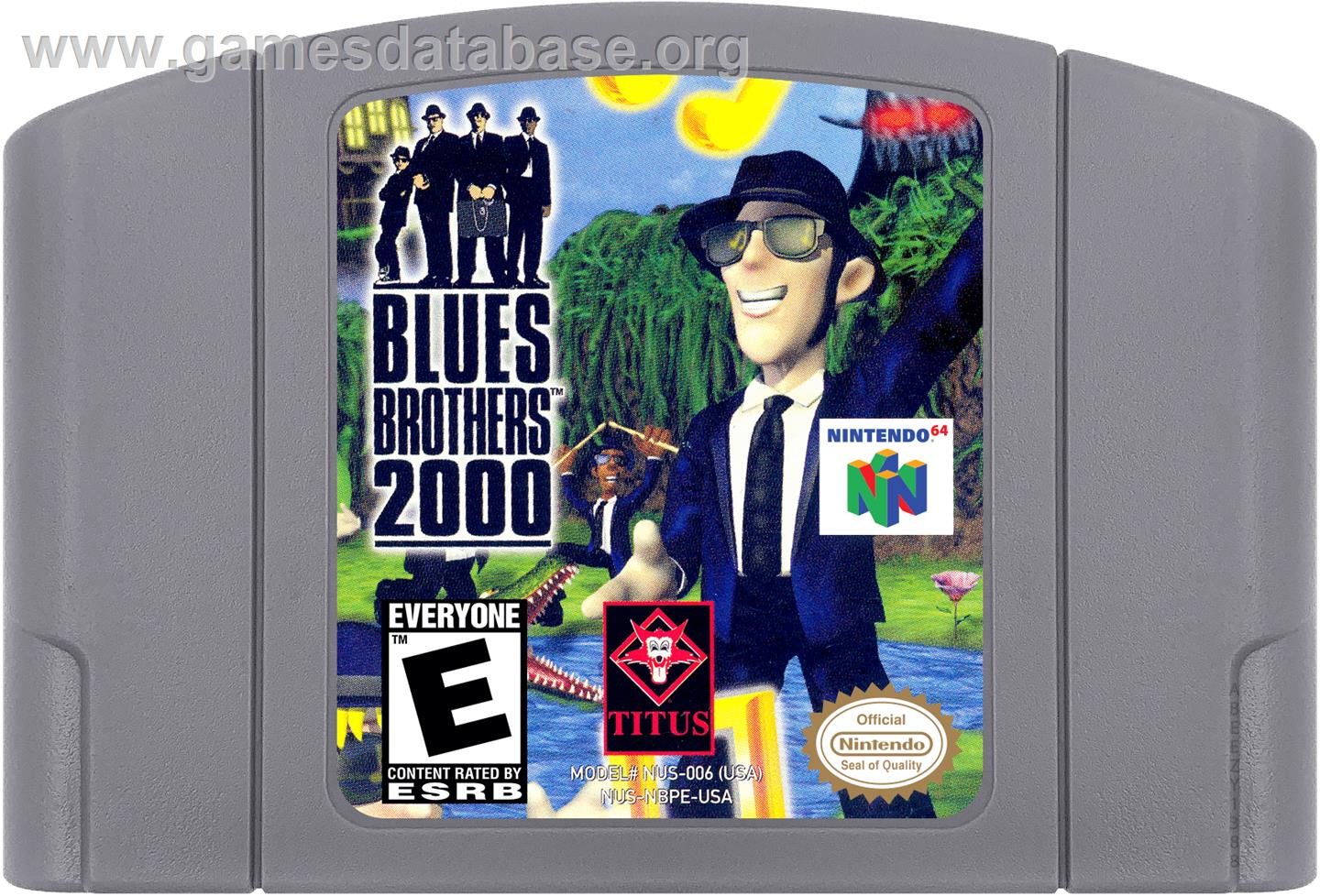 Blues Brothers 2000 - Nintendo N64 - Artwork - Cartridge