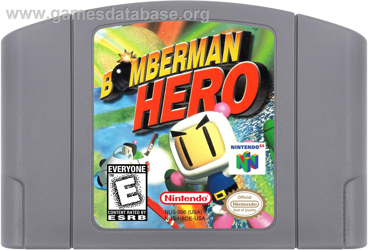 Bomberman Hero: Mirian Oujo wo Sukue - Nintendo N64 - Artwork - Cartridge