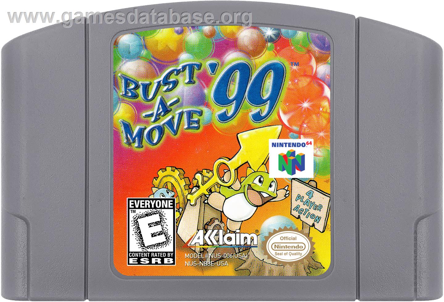 Bust a Move '99 - Nintendo N64 - Artwork - Cartridge
