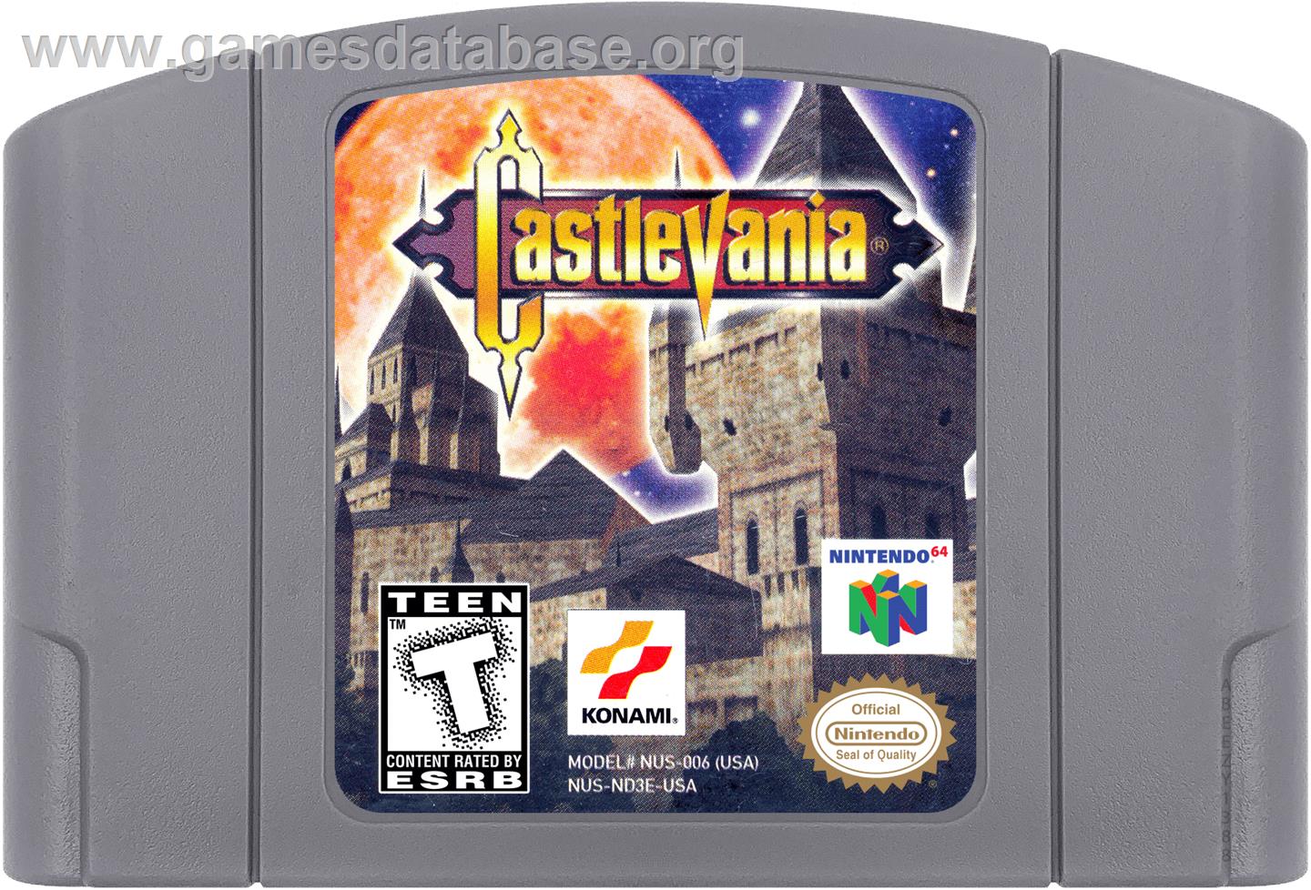 Castlevania - Nintendo N64 - Artwork - Cartridge