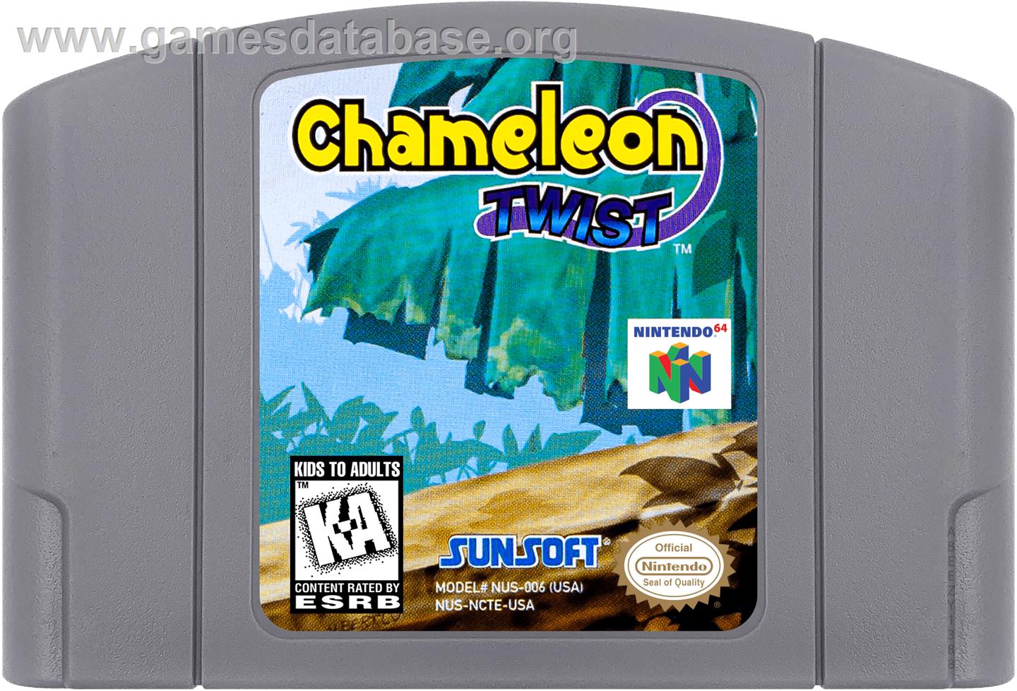Chameleon Twist - Nintendo N64 - Artwork - Cartridge