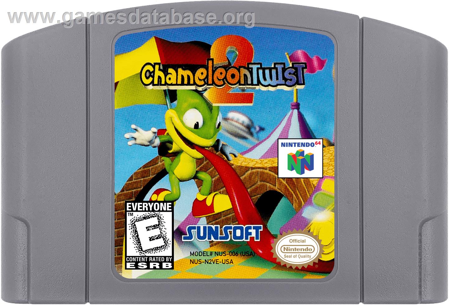 Chameleon Twist 2 - Nintendo N64 - Artwork - Cartridge