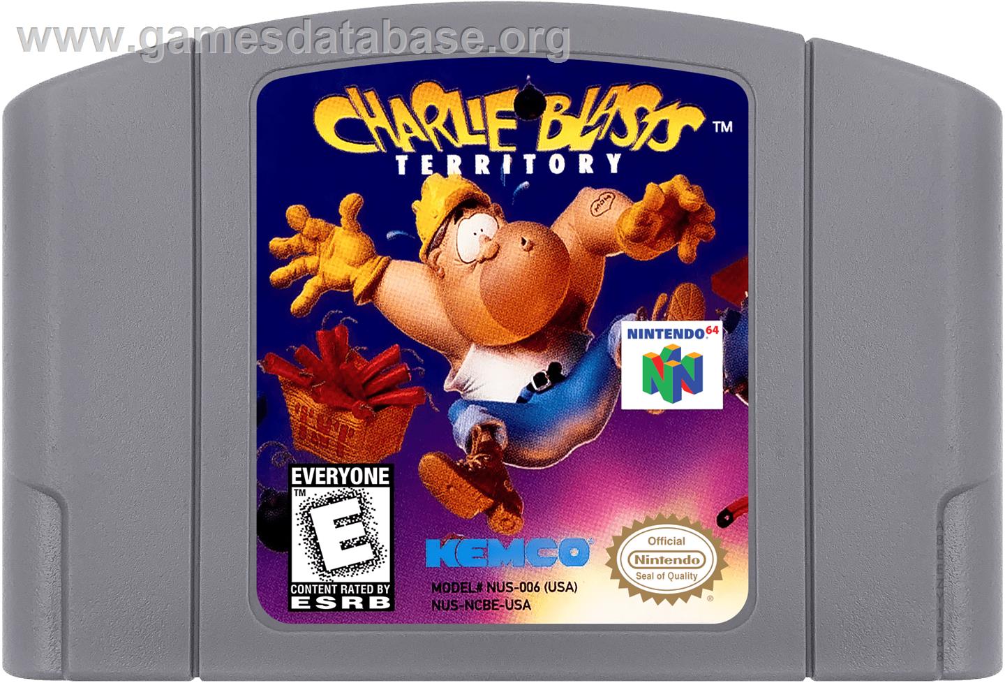Charlie Blast's Territory - Nintendo N64 - Artwork - Cartridge