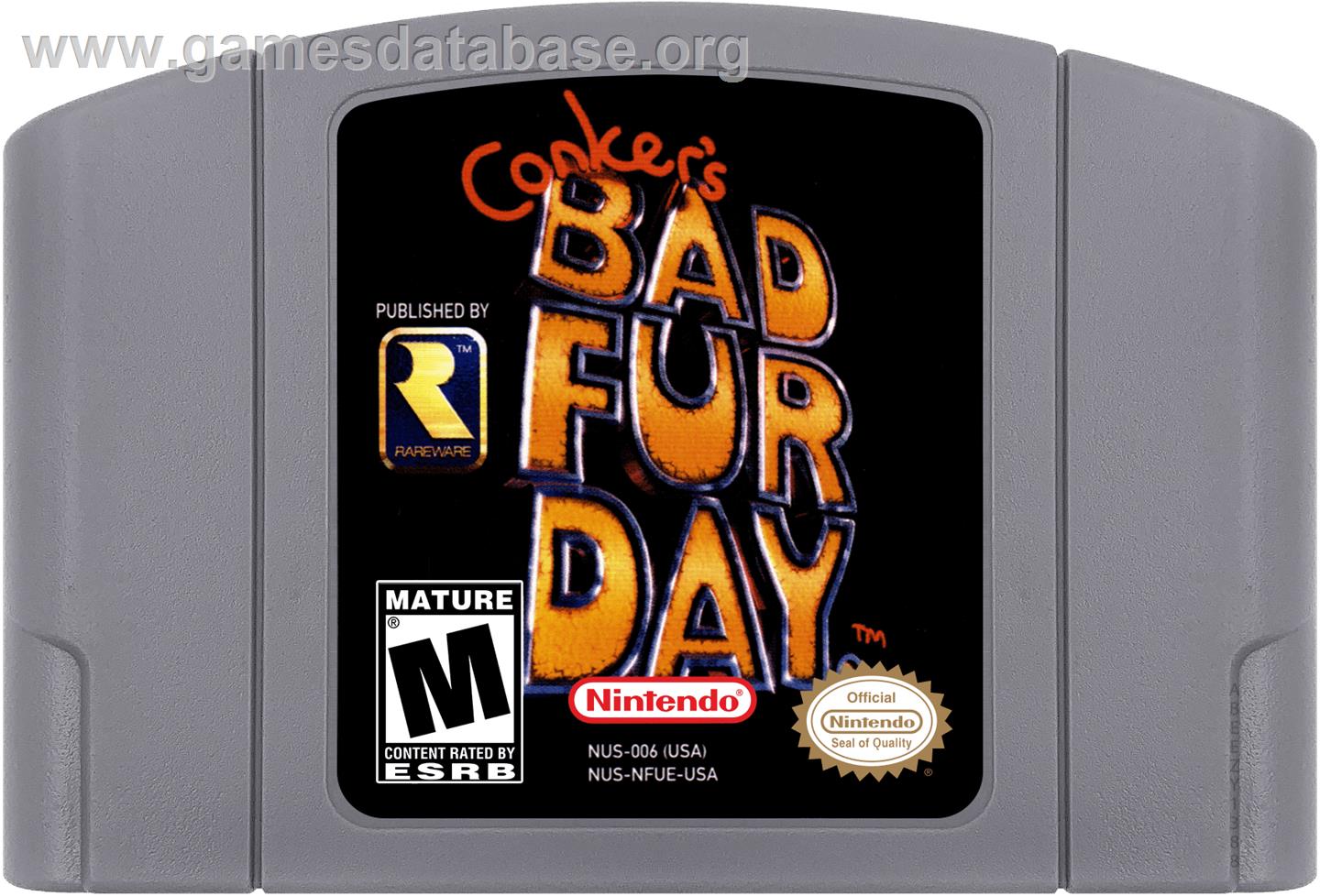 Conker's Bad Fur Day - Nintendo N64 - Artwork - Cartridge