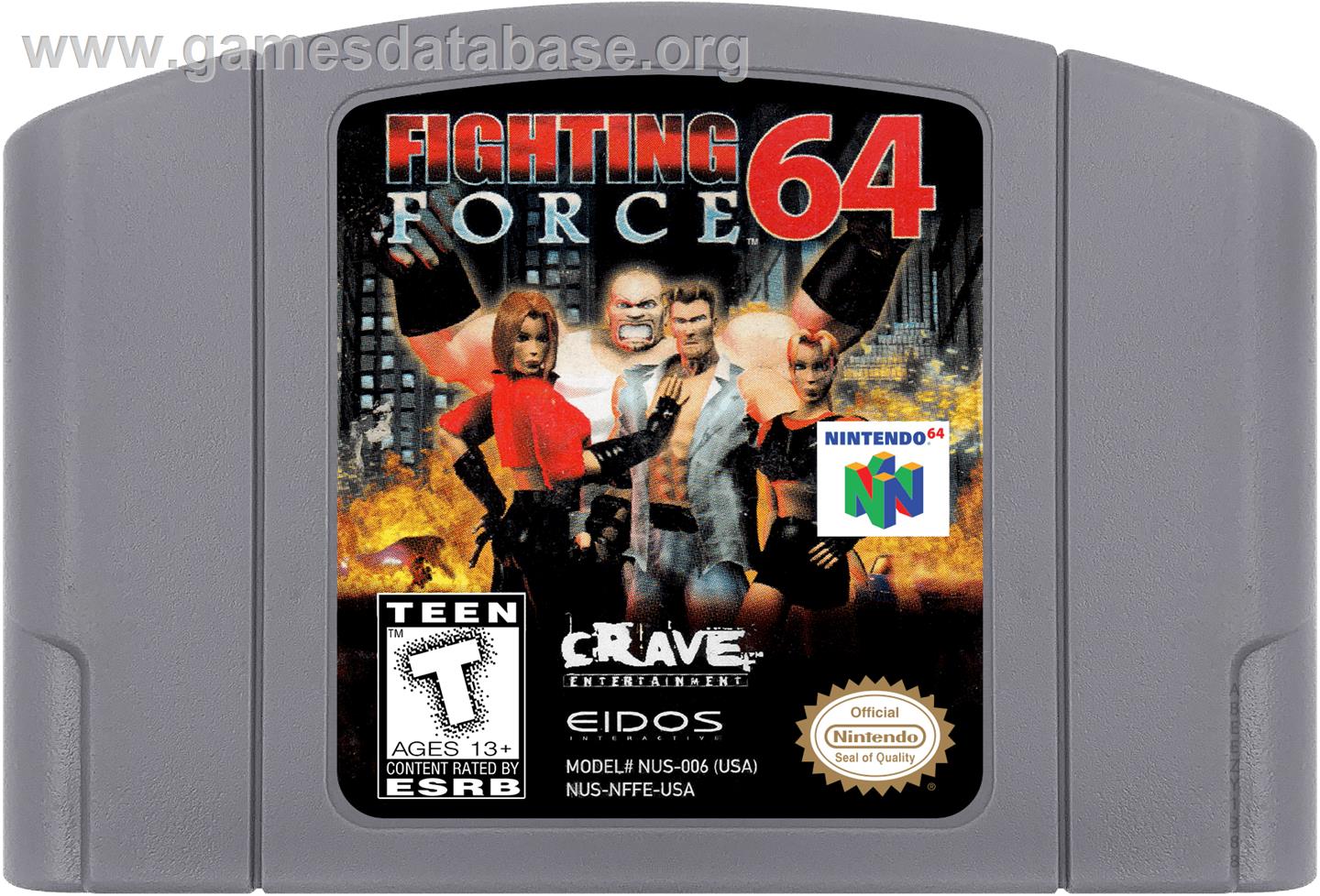 Fighting Force 64 - Nintendo N64 - Artwork - Cartridge