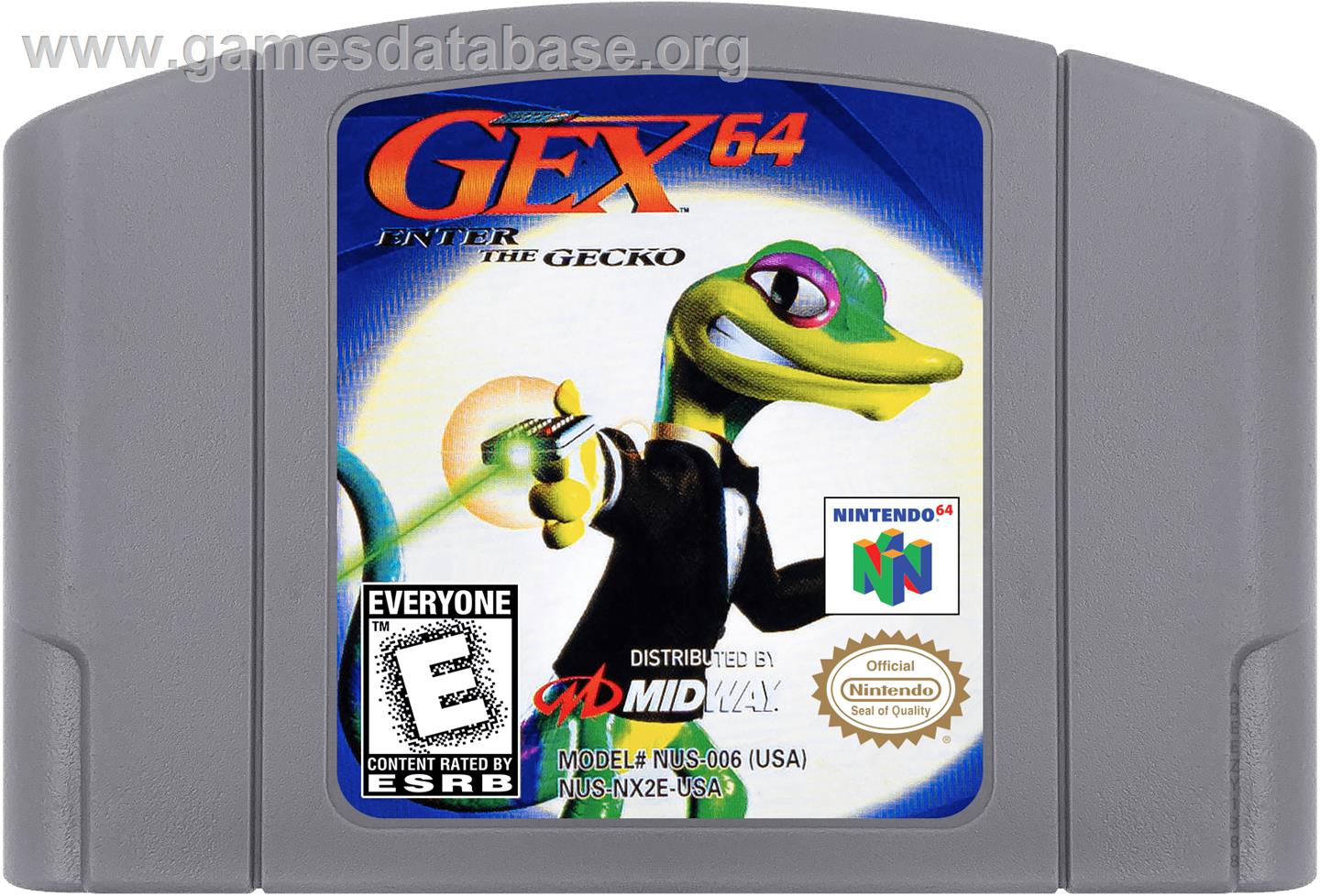 Gex: Enter the Gecko - Nintendo N64 - Artwork - Cartridge