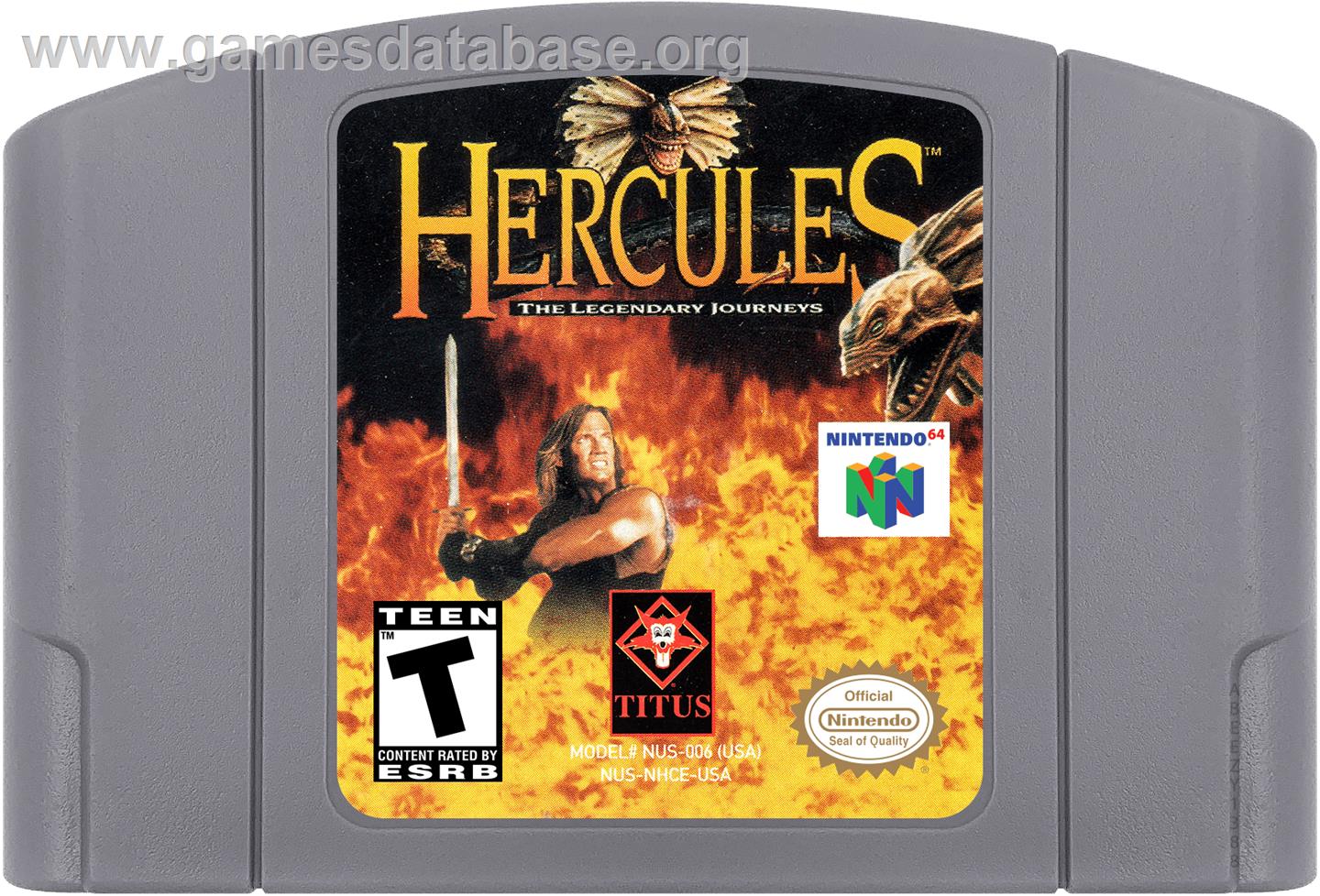 Hercules: The Legendary Journeys - Nintendo N64 - Artwork - Cartridge