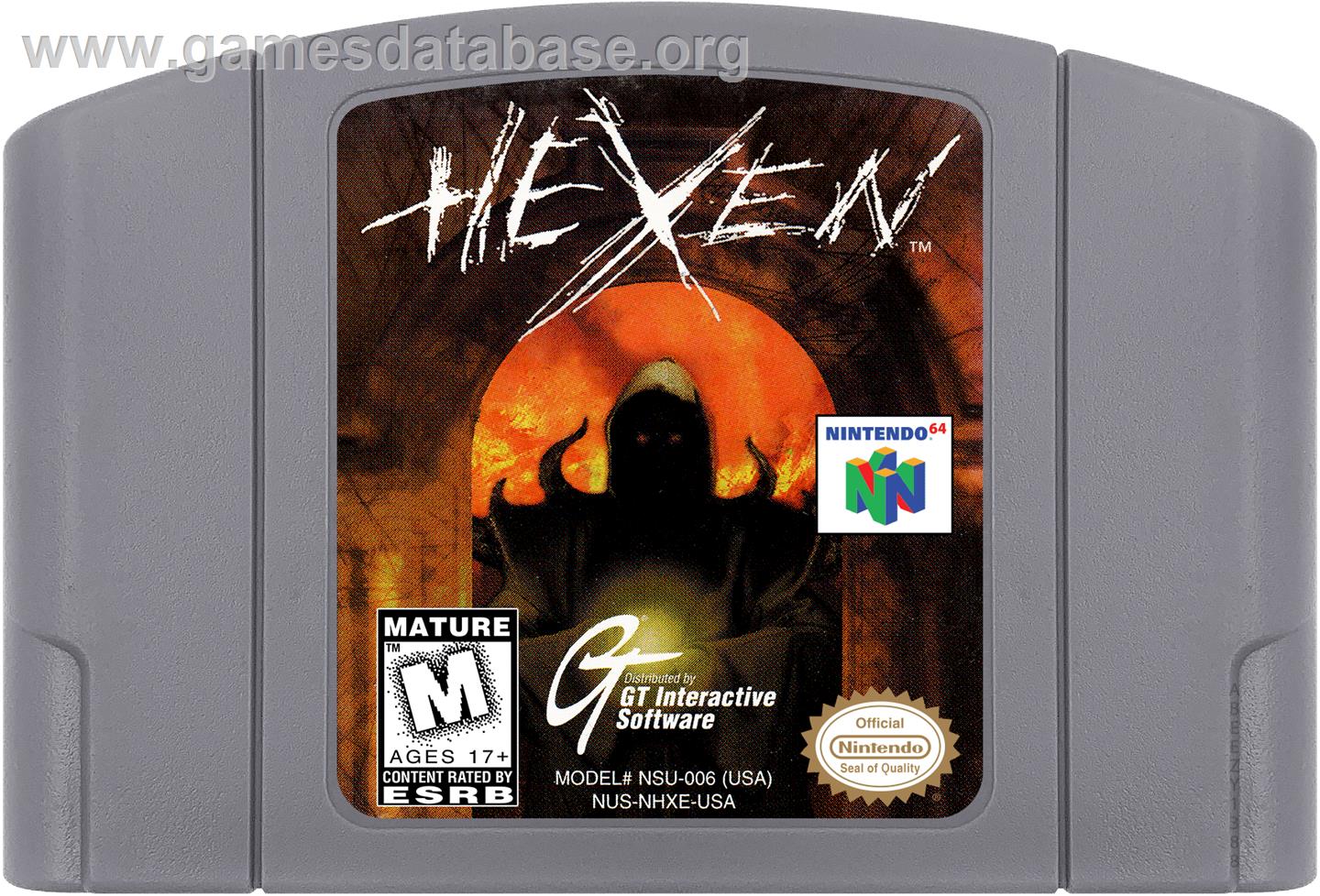 Hexen - Nintendo N64 - Artwork - Cartridge