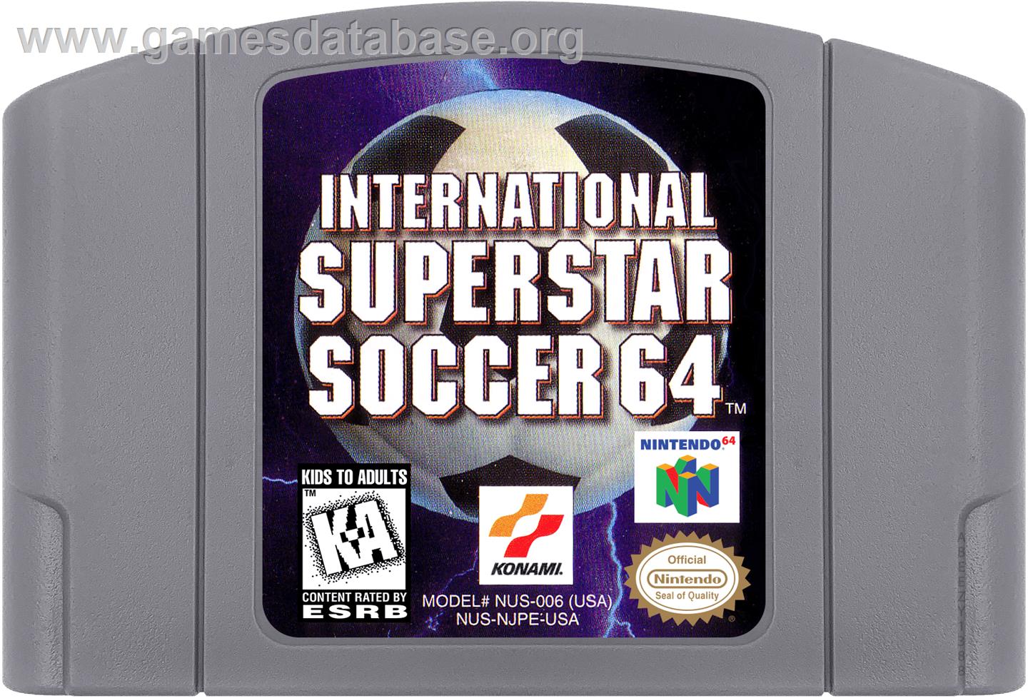 International Superstar Soccer 64 - Nintendo N64 - Artwork - Cartridge