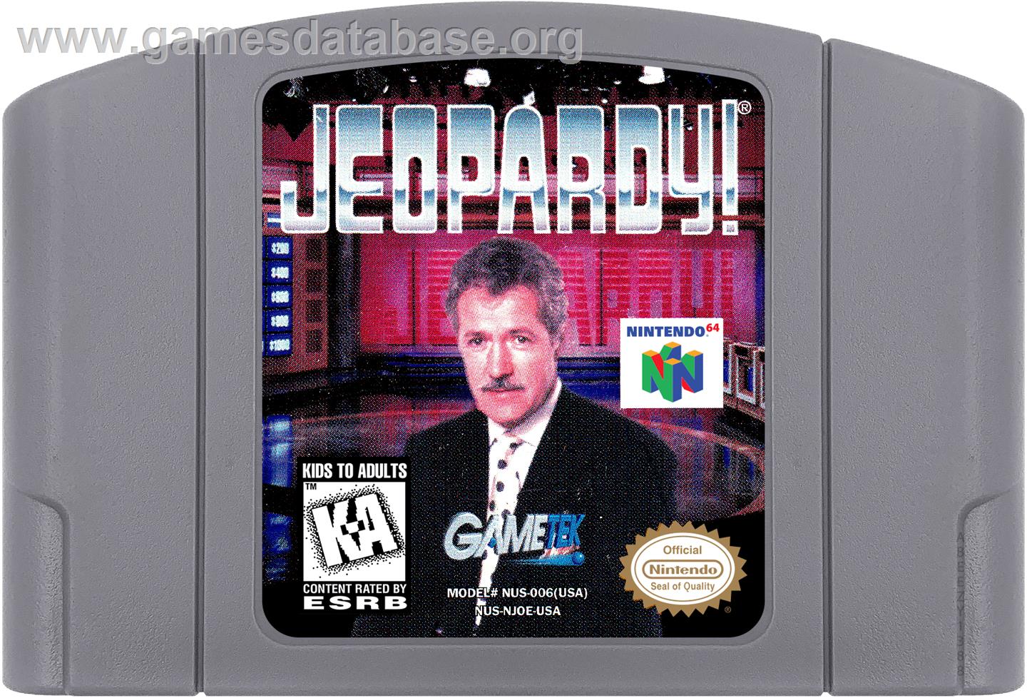 Jeopardy - Nintendo N64 - Artwork - Cartridge