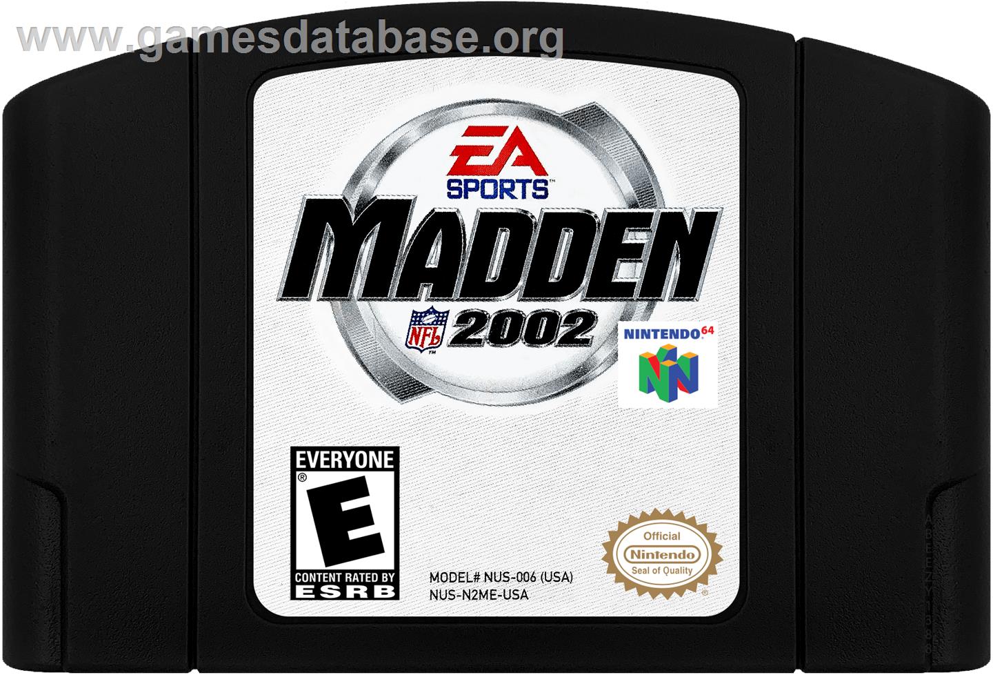 Madden NFL 2002 - Nintendo N64 - Artwork - Cartridge