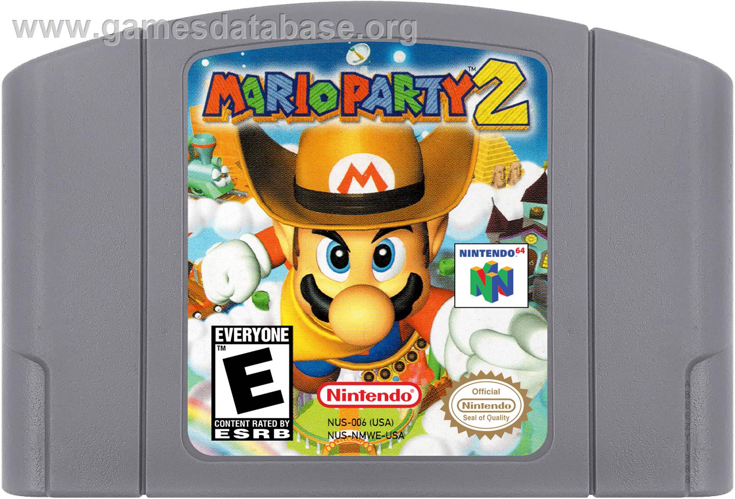 Mario Party 2 - Nintendo N64 - Artwork - Cartridge