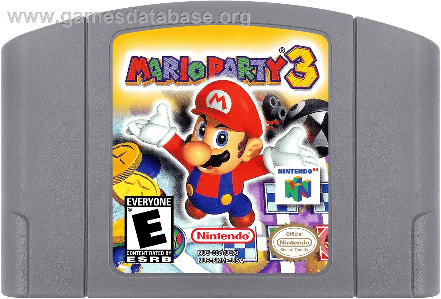 Mario Party 3 - Nintendo N64 - Artwork - Cartridge