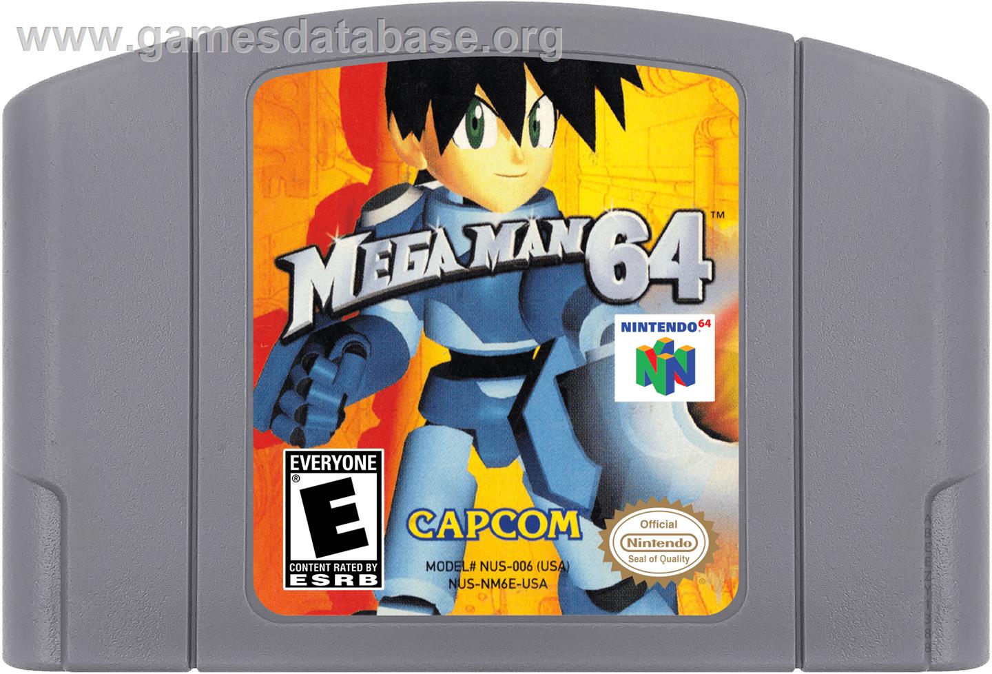 Mega Man 64 - Nintendo N64 - Artwork - Cartridge