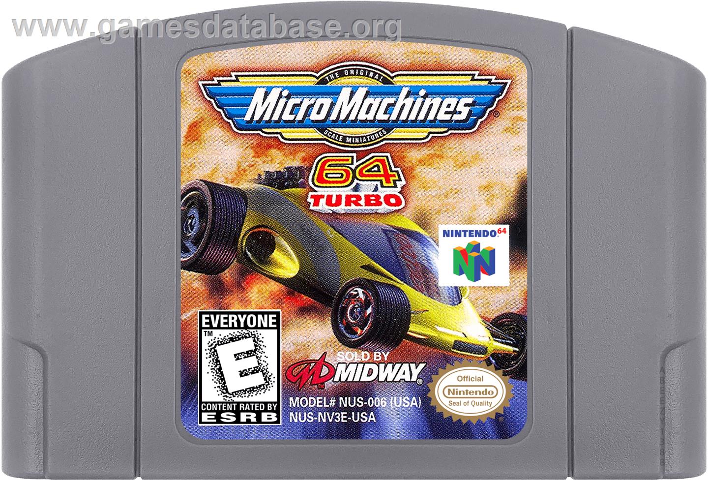 Micro Machines 64 Turbo - Nintendo N64 - Artwork - Cartridge
