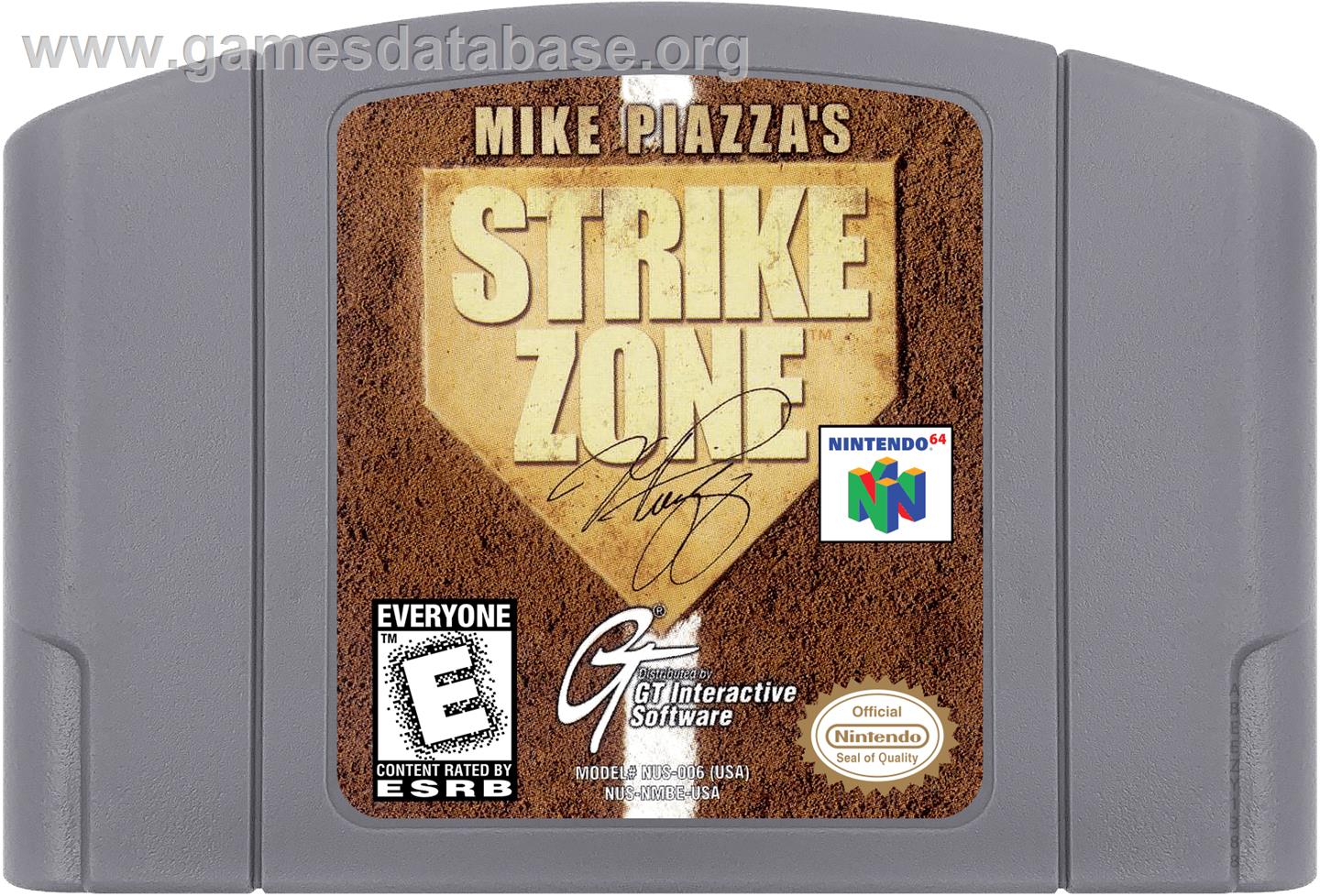Mike Piazza's StrikeZone - Nintendo N64 - Artwork - Cartridge