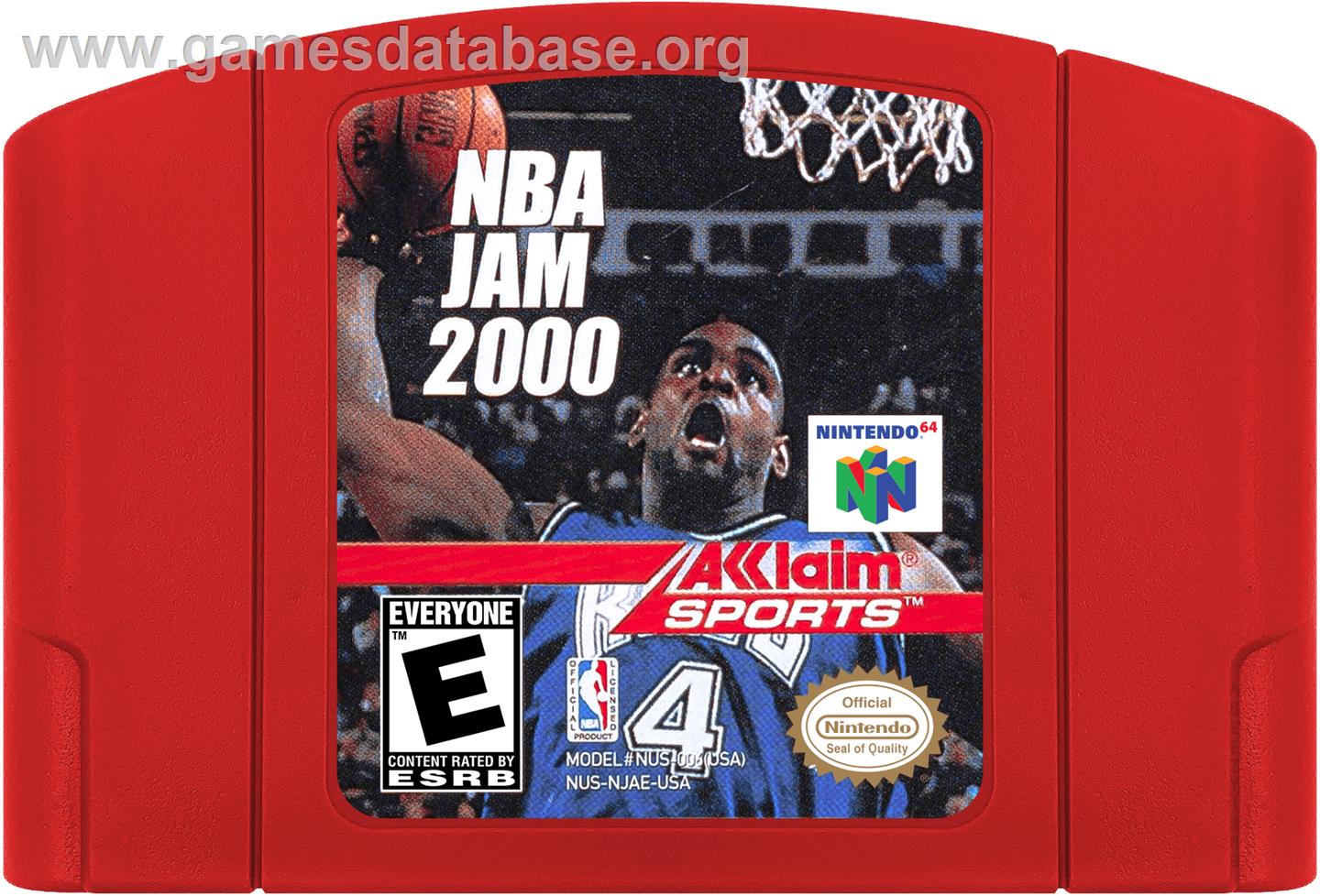 NBA Jam 2000 - Nintendo N64 - Artwork - Cartridge