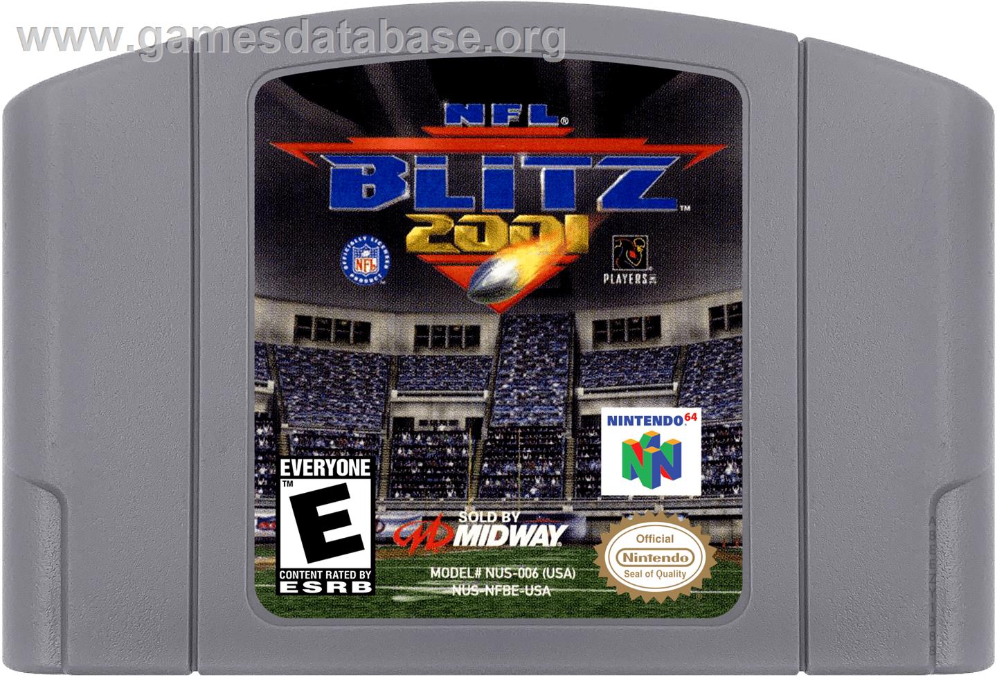 NFL Blitz 2001 - Nintendo N64 - Artwork - Cartridge