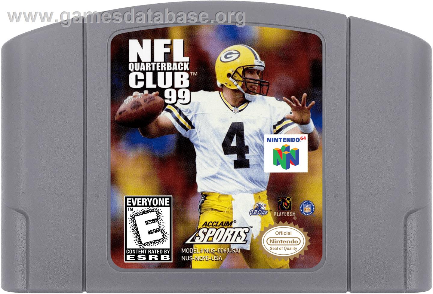 NFL Quarterback Club '99 - Nintendo N64 - Artwork - Cartridge