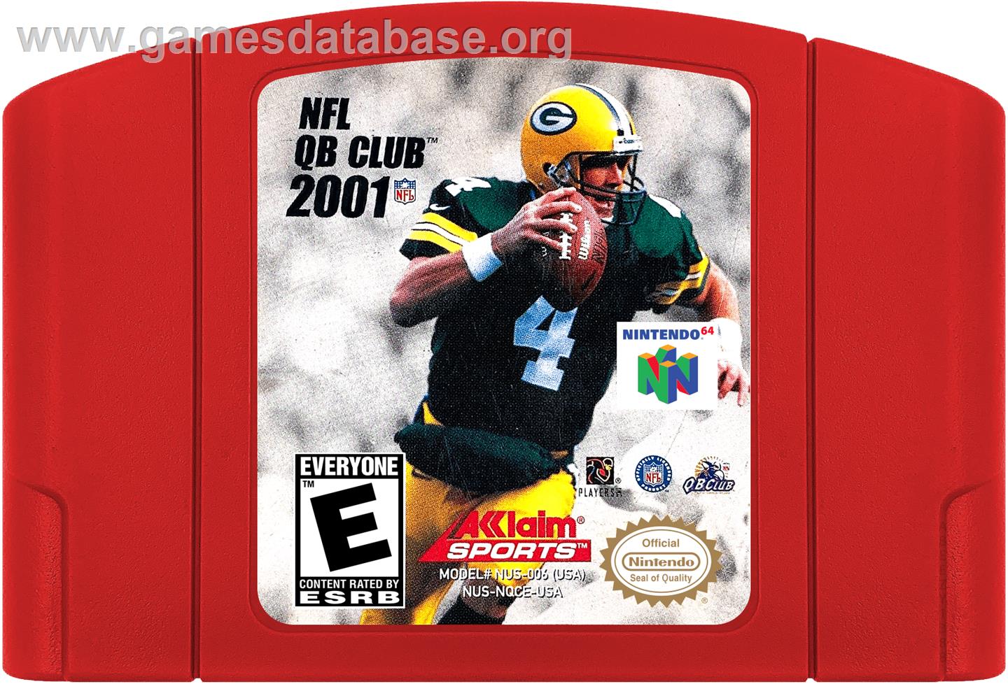 NFL Quarterback Club 2001 - Nintendo N64 - Artwork - Cartridge