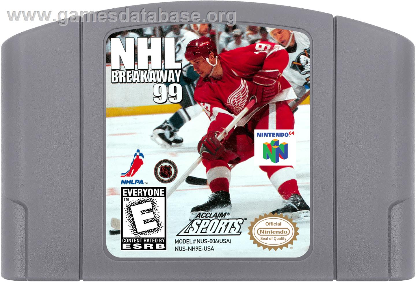 NHL Breakaway 99 - Nintendo N64 - Artwork - Cartridge