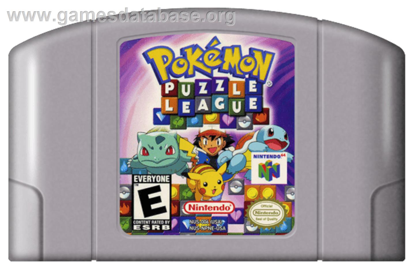 Pokemon Puzzle League - Nintendo N64 - Artwork - Cartridge