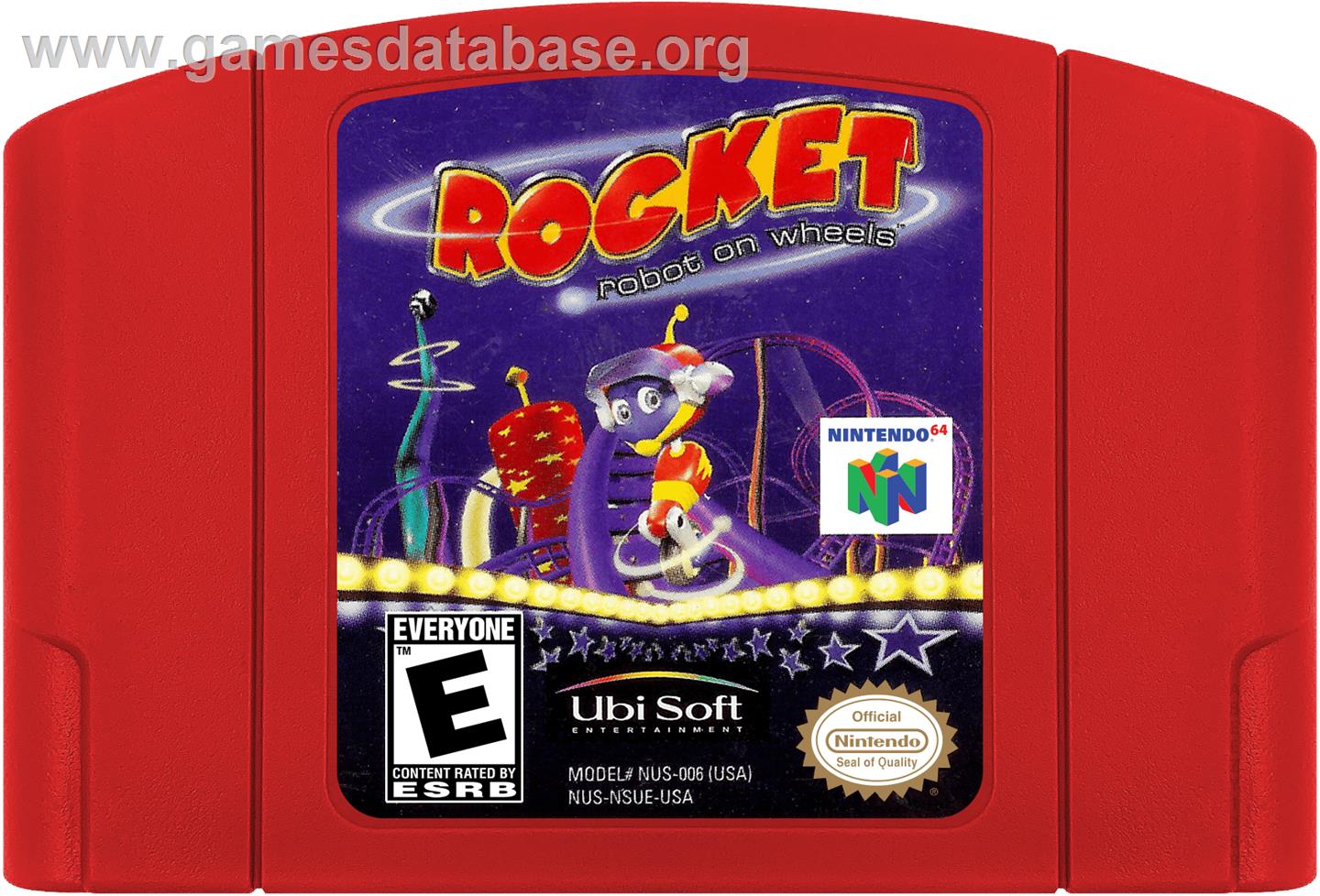 Rocket: Robot on Wheels - Nintendo N64 - Artwork - Cartridge