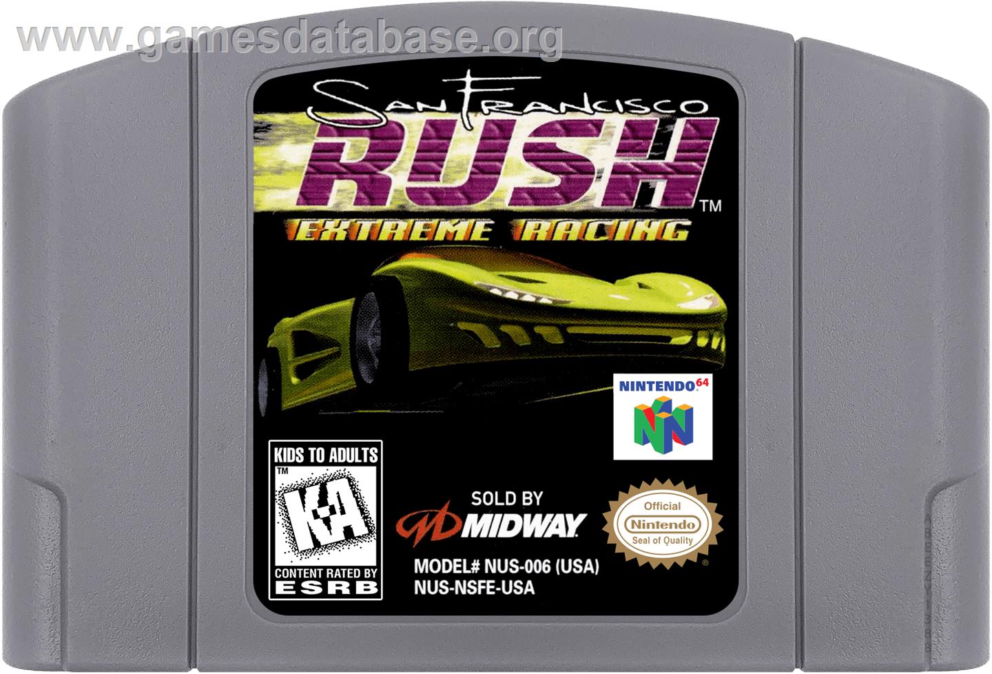 San Francisco Rush: Extreme Racing - Nintendo N64 - Artwork - Cartridge