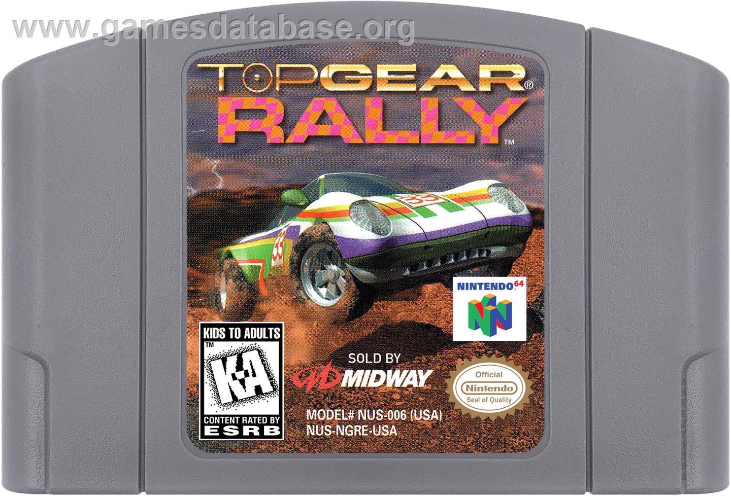 Top Gear Rally - Nintendo N64 - Artwork - Cartridge