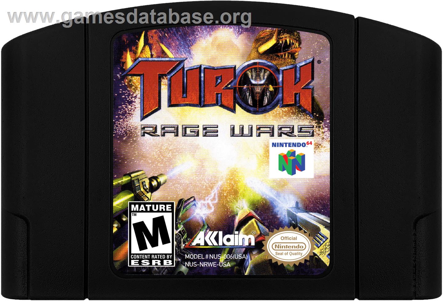 Turok: Rage Wars - Nintendo N64 - Artwork - Cartridge