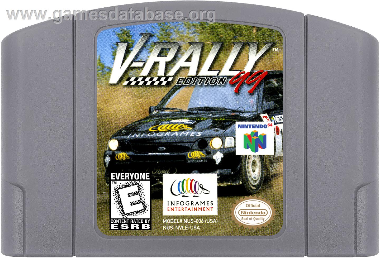 V-Rally Edition 99 - Nintendo N64 - Artwork - Cartridge