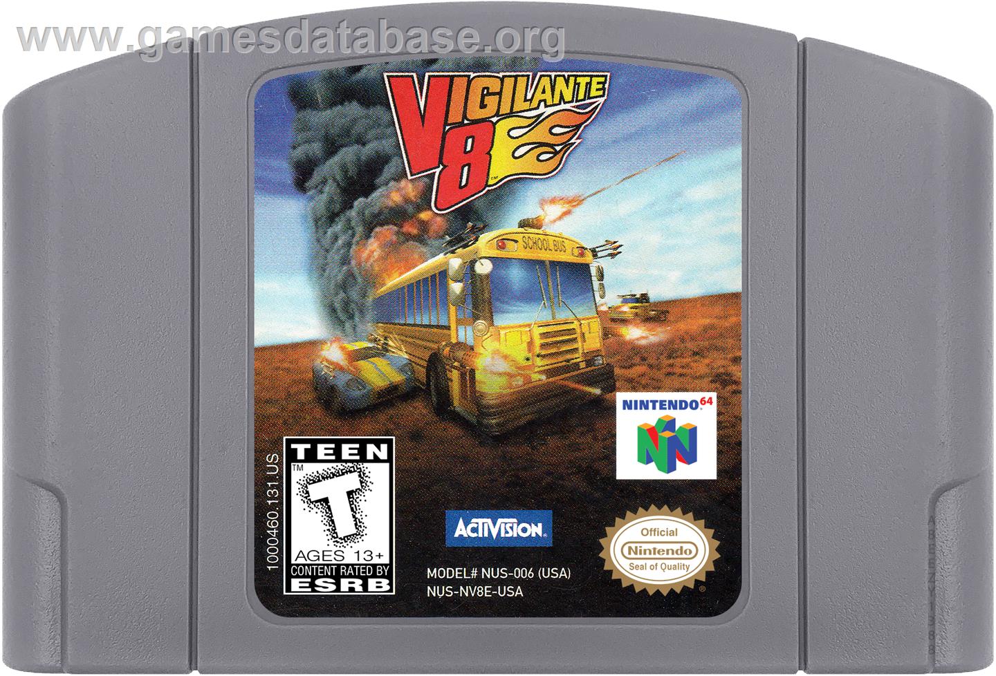 Vigilante 8: 2nd Offense - Nintendo N64 - Artwork - Cartridge