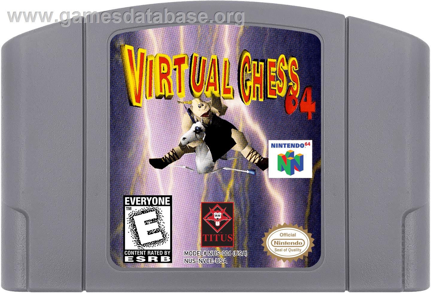 Virtual Chess 64 - Nintendo N64 - Artwork - Cartridge