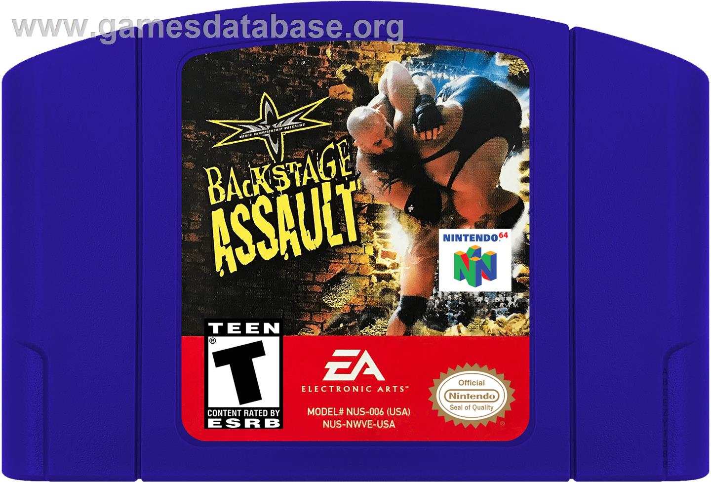 WCW Backstage Assault - Nintendo N64 - Artwork - Cartridge