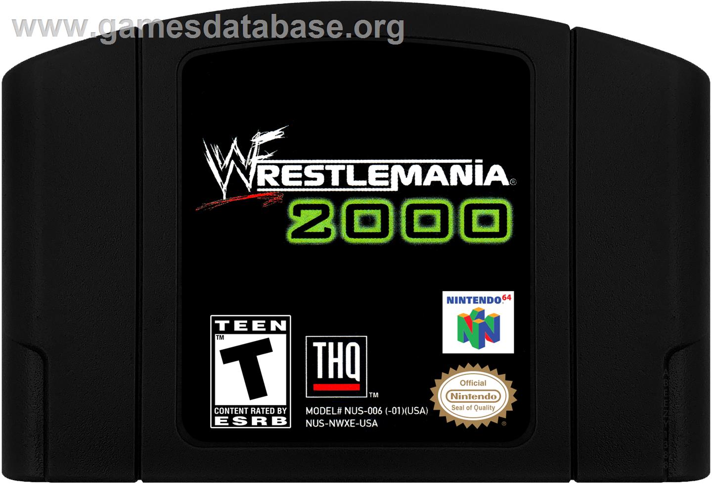 WWF Wrestlemania 2000 - Nintendo N64 - Artwork - Cartridge
