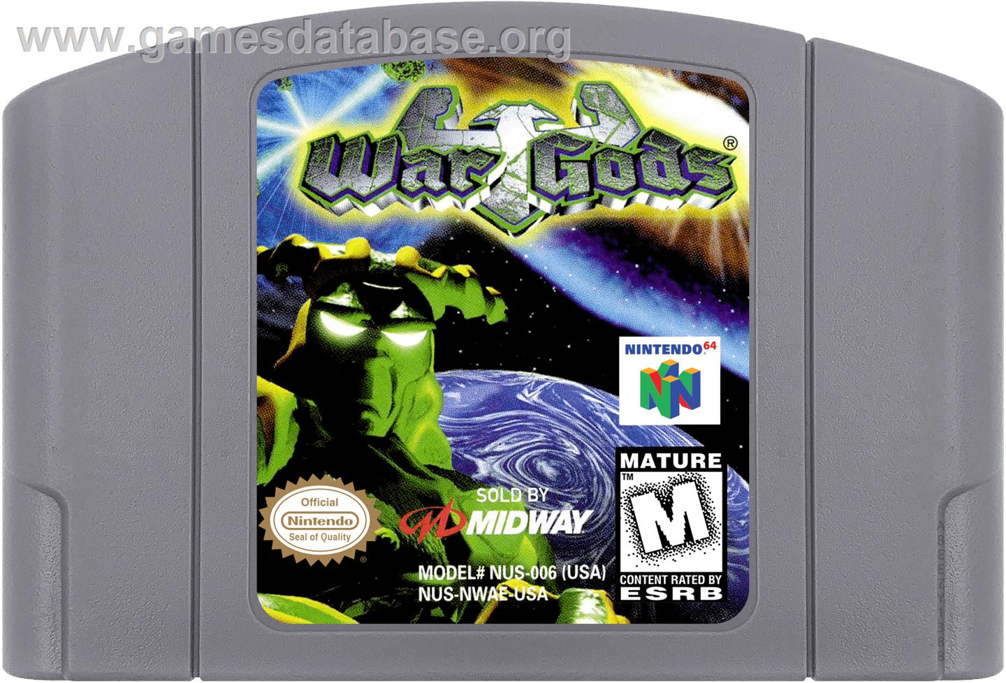 War Gods - Nintendo N64 - Artwork - Cartridge