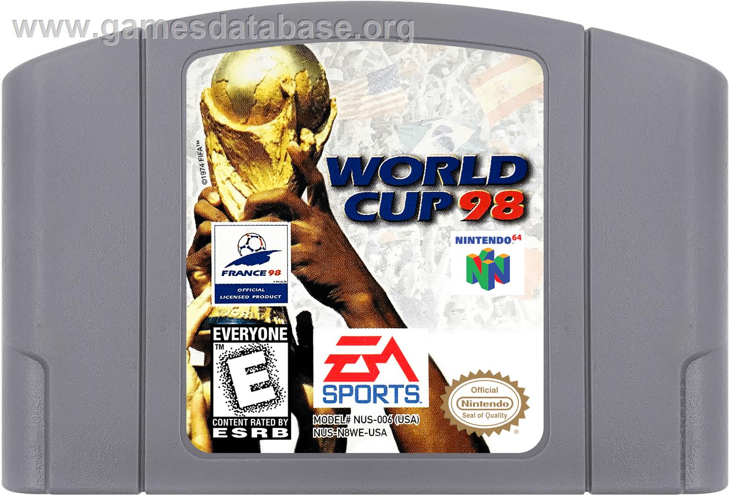 World Cup 98 - Nintendo N64 - Artwork - Cartridge