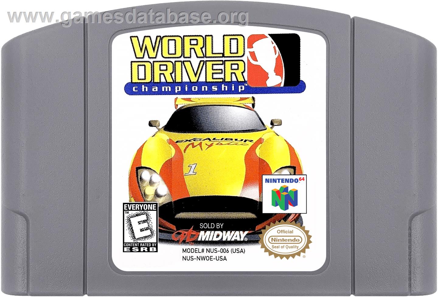 World Driver Championship - Nintendo N64 - Artwork - Cartridge