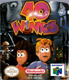 Top of cartridge artwork for 40 Winks on the Nintendo N64.