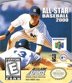 Top of cartridge artwork for All-Star Baseball 2000 on the Nintendo N64.
