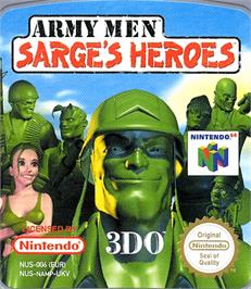 Top of cartridge artwork for Army Men: Sarge's Heroes on the Nintendo N64.