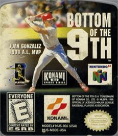 Top of cartridge artwork for Bottom of the Ninth on the Nintendo N64.