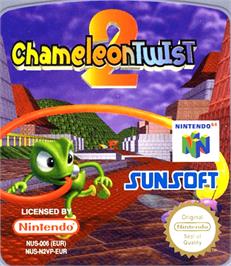 Top of cartridge artwork for Chameleon Twist 2 on the Nintendo N64.